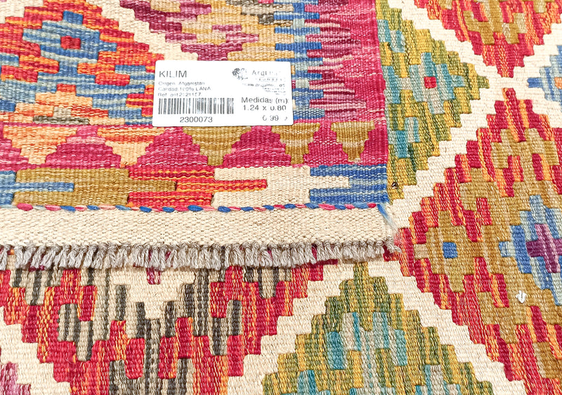 Kilim Afgano - 124x80cms