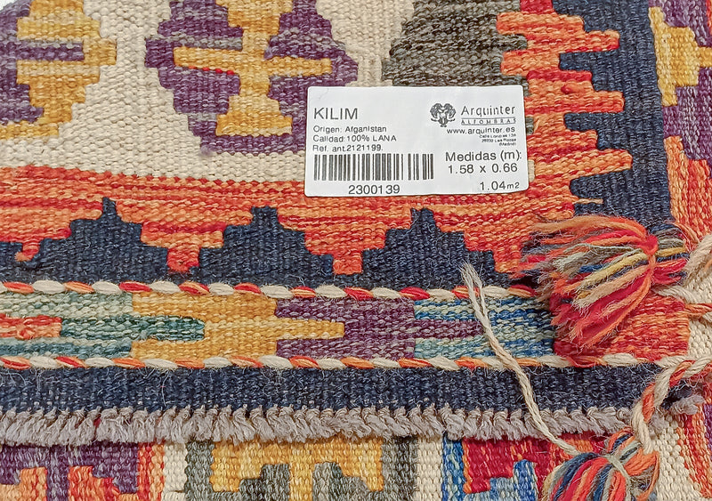 Kilim Afgano - 158x66cms