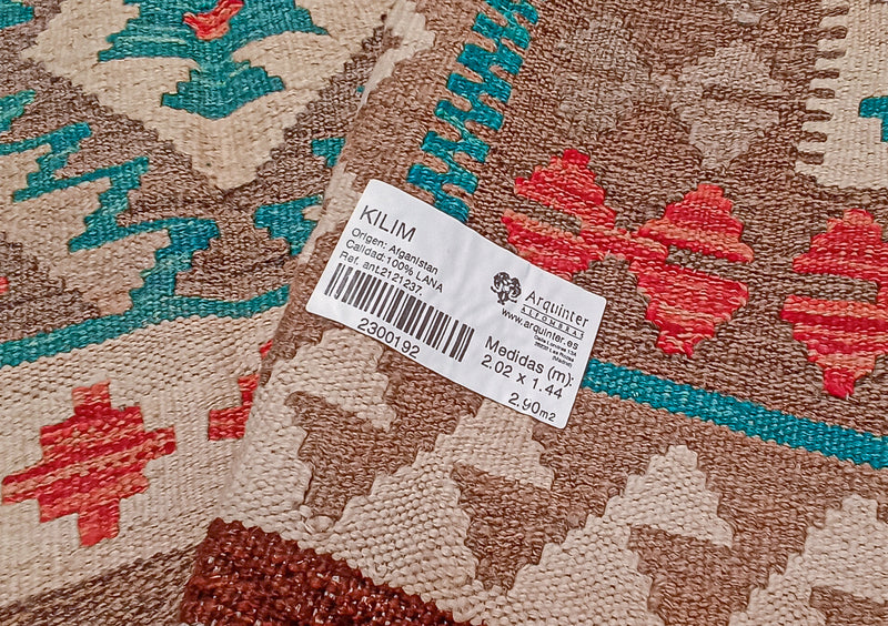 Kilim Afgano - 202x144cms