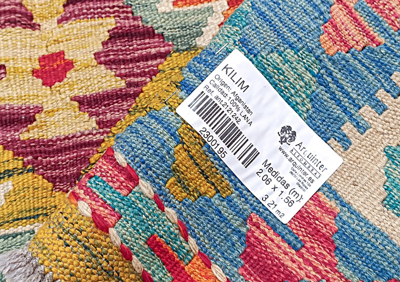 Kilim Afgano - 206x156cms
