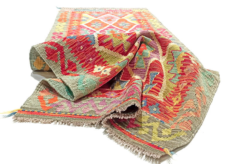 Kilim Afgano - 253x80cms