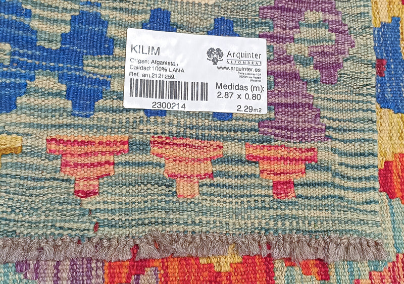 Kilim Afgano - 287x80cms