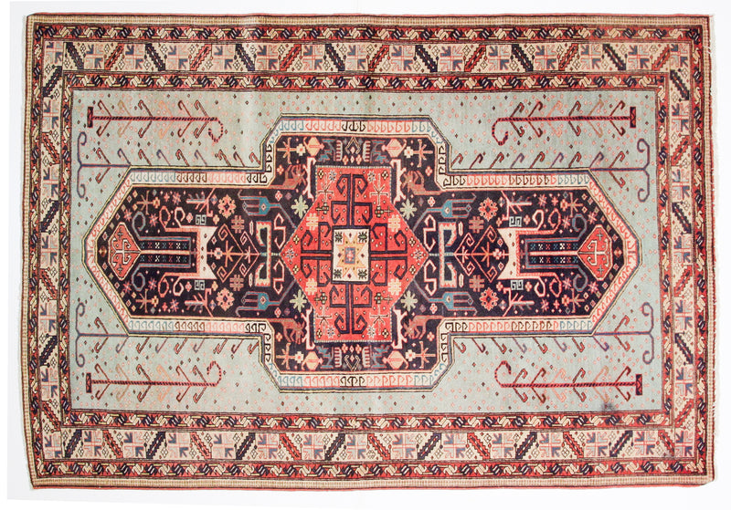 Alfombra caucásica rusa vintage