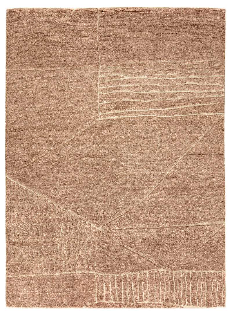 Alfombra artesanal estilo tribal - Landscape brown Fields