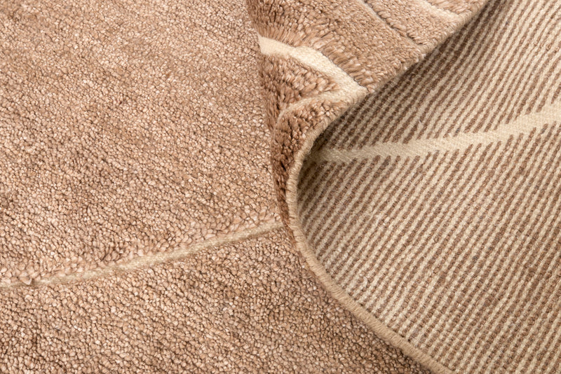 Alfombra artesanal estilo tribal - Landscape brown Fields