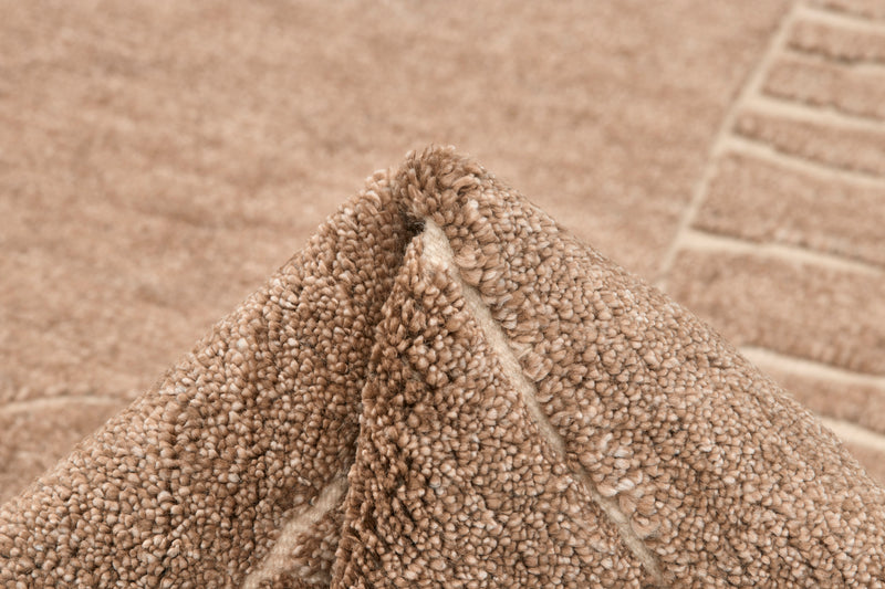 Alfombra artesanal estilo tribal - Landscape brown Fields