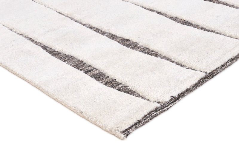 Tribal style handmade rug - Landscape white Stream