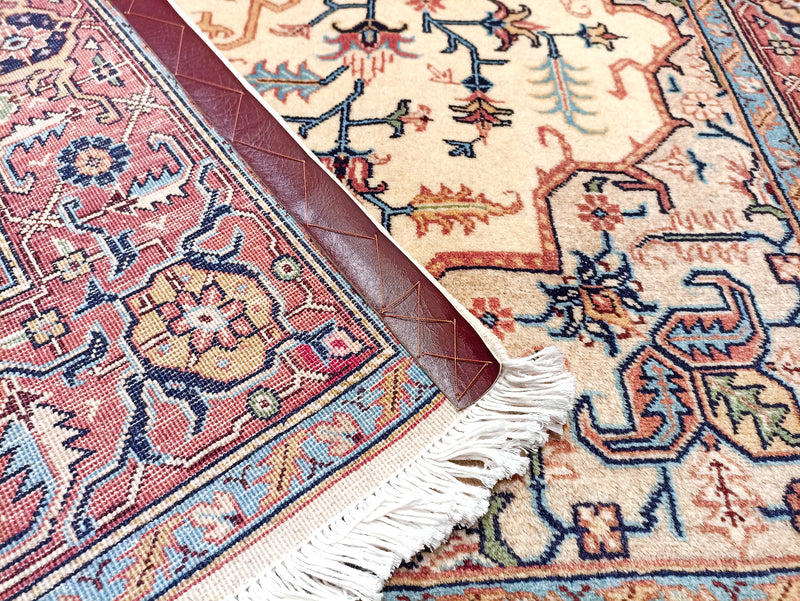 Classic oriental Tabriz rug - wool and silk - 196x147cm