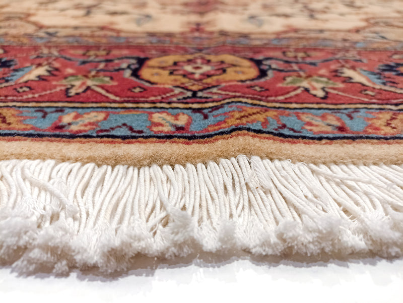 Classic oriental Tabriz rug - wool and silk - 196x147cm